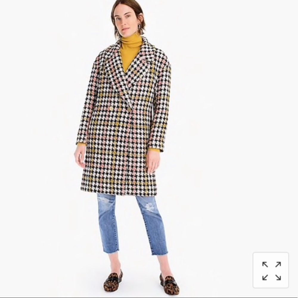 J.Crew Collection Lurex tweed oversized coat